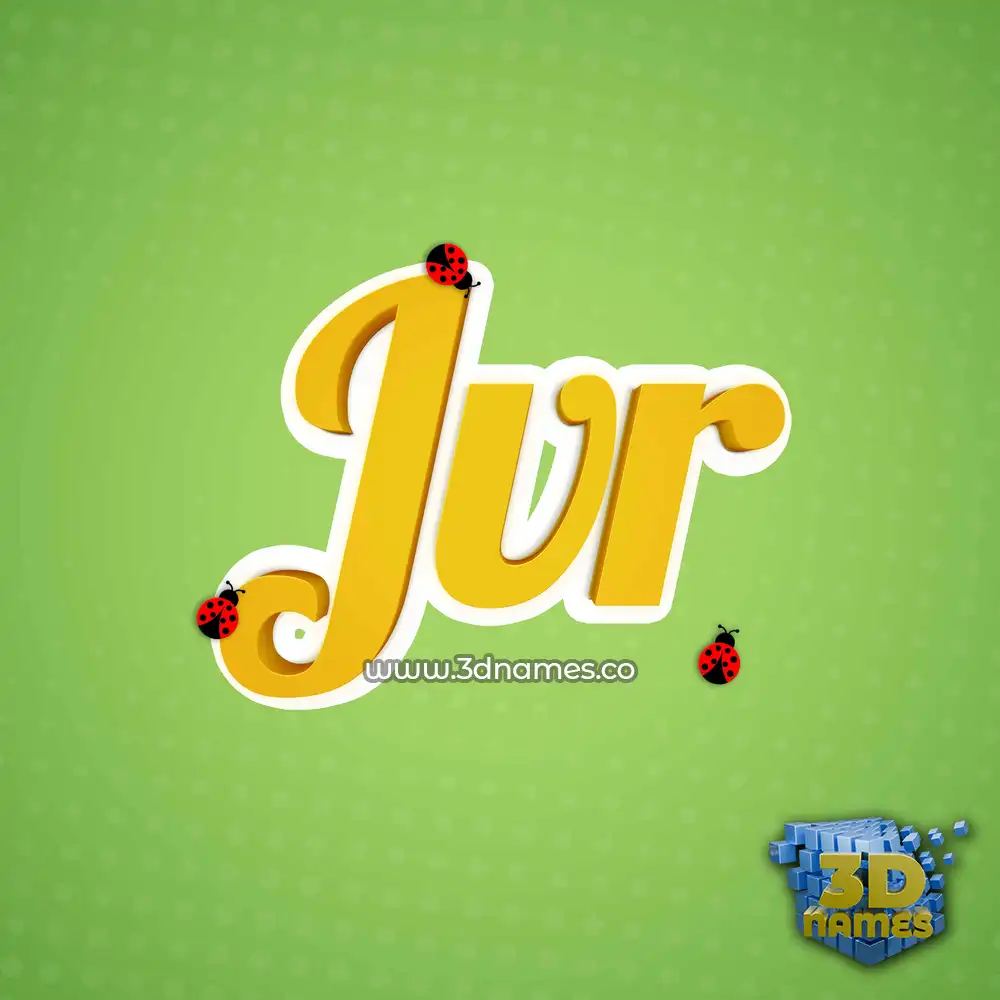 jvr in Ladybugs style - 3D name wallpaper