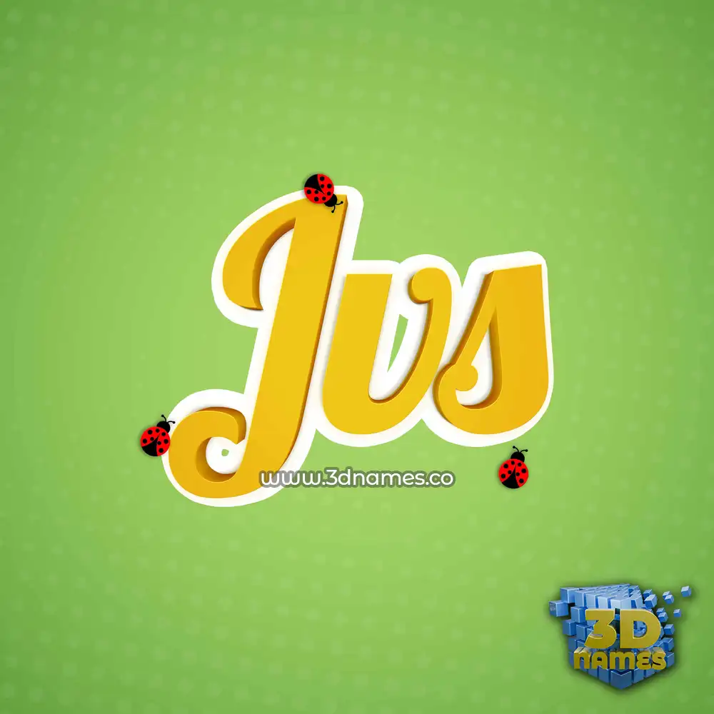 jvs in Ladybugs style - 3D name wallpaper