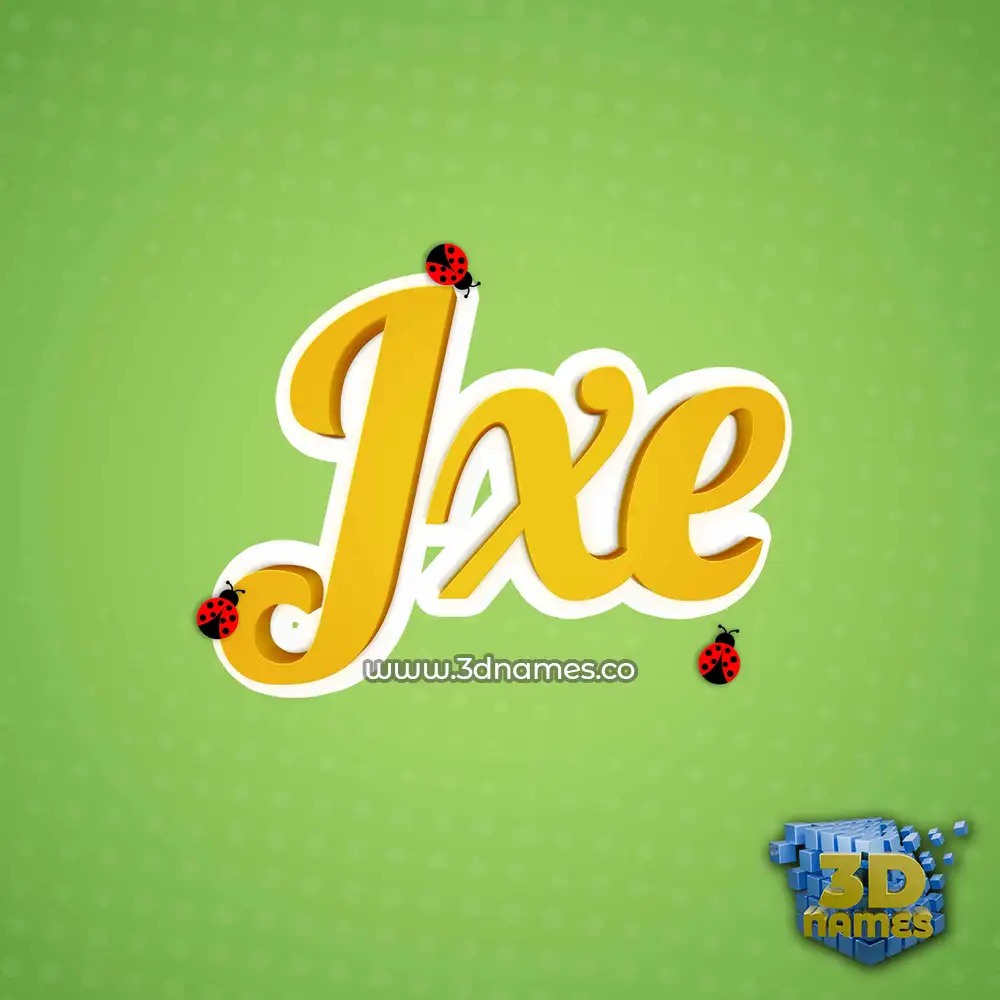 jxe in Ladybugs style - 3D name wallpaper