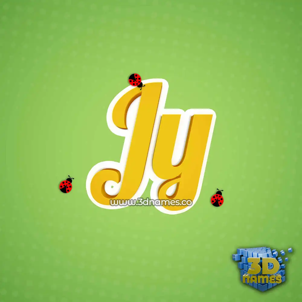 jy in Ladybugs style - 3D name wallpaper