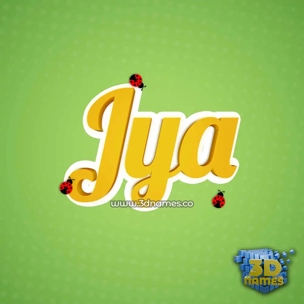 jya in Ladybugs style - 3D name wallpaper