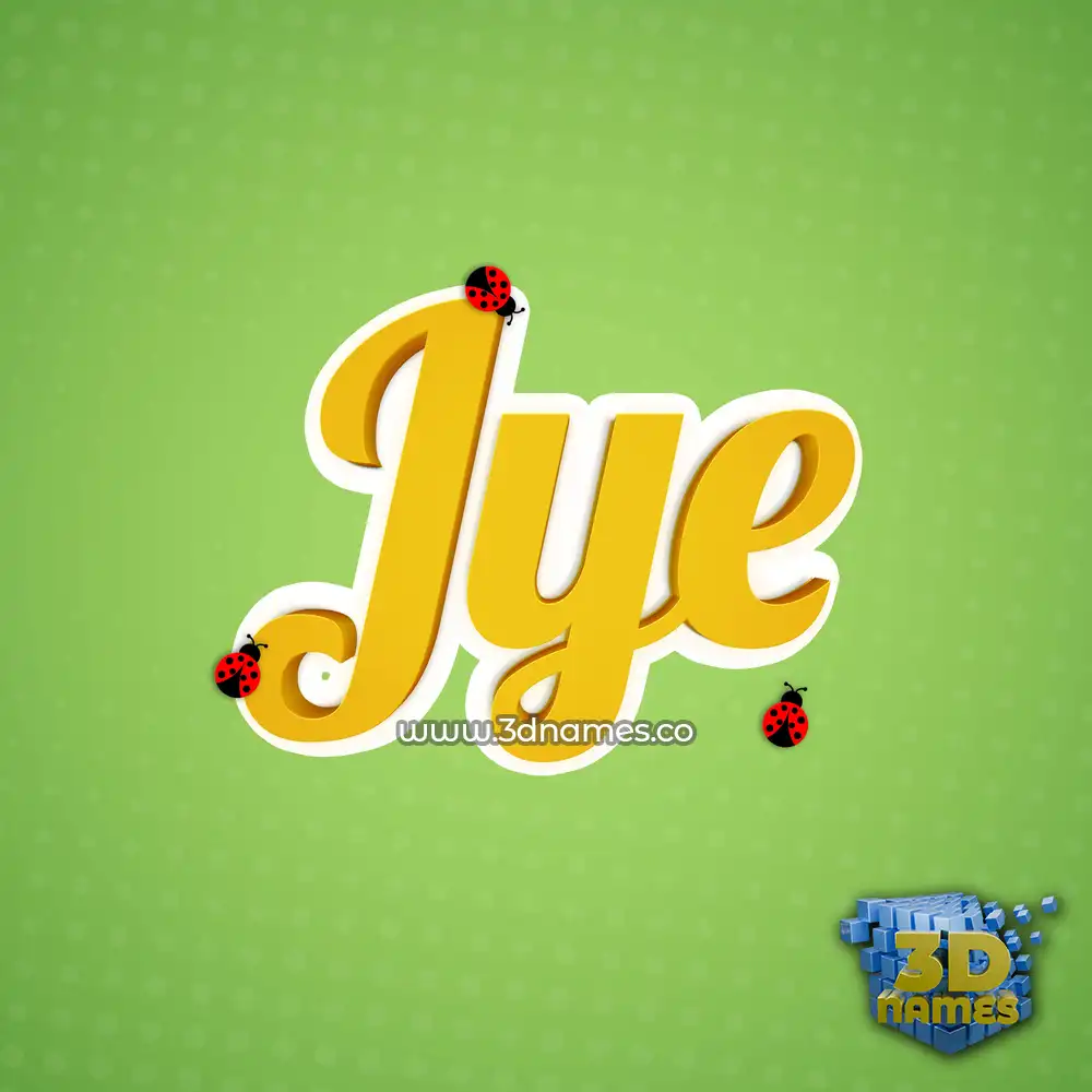 jye in Ladybugs style - 3D name wallpaper