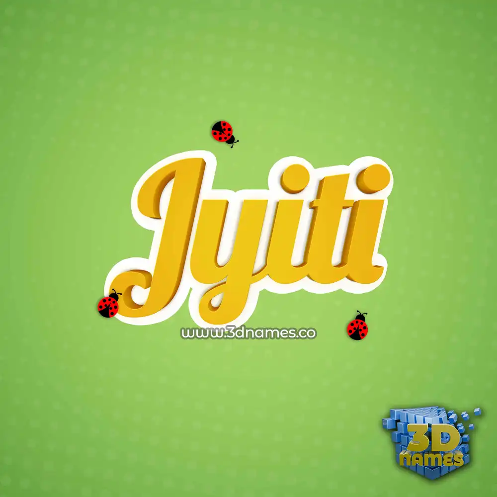 jyiti in Ladybugs style - 3D name wallpaper