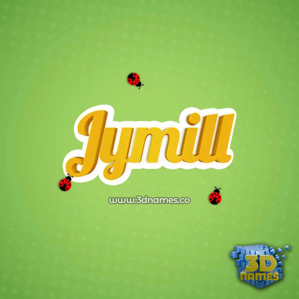 jymill in Ladybugs style - 3D name wallpaper