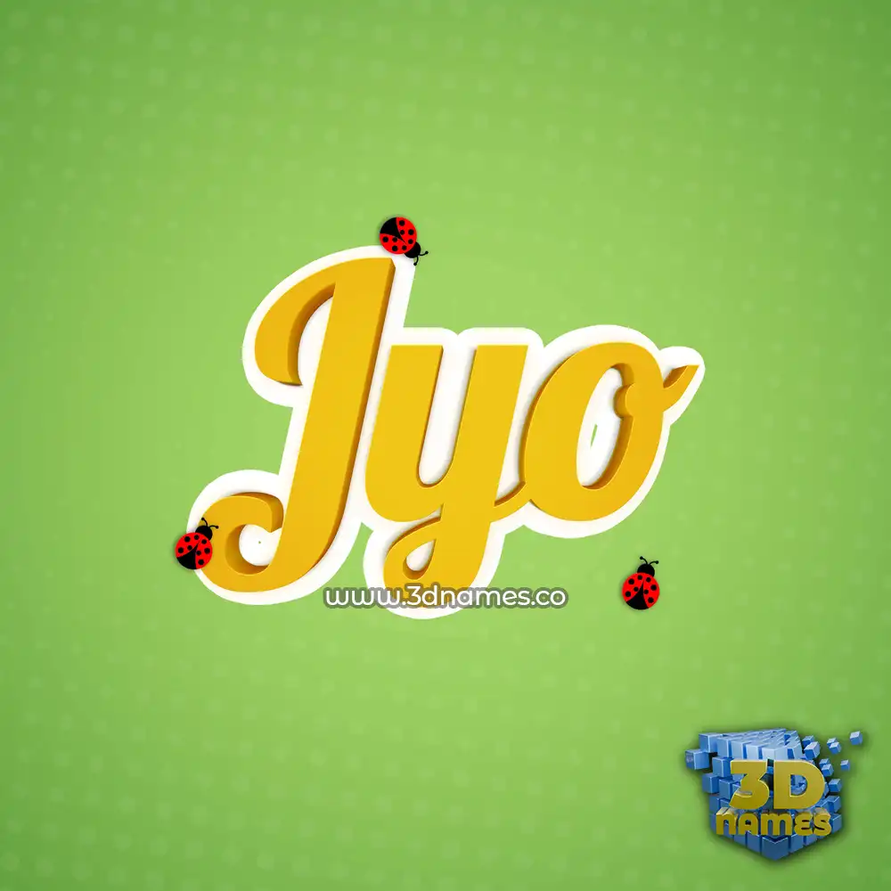 jyo in Ladybugs style - 3D name wallpaper