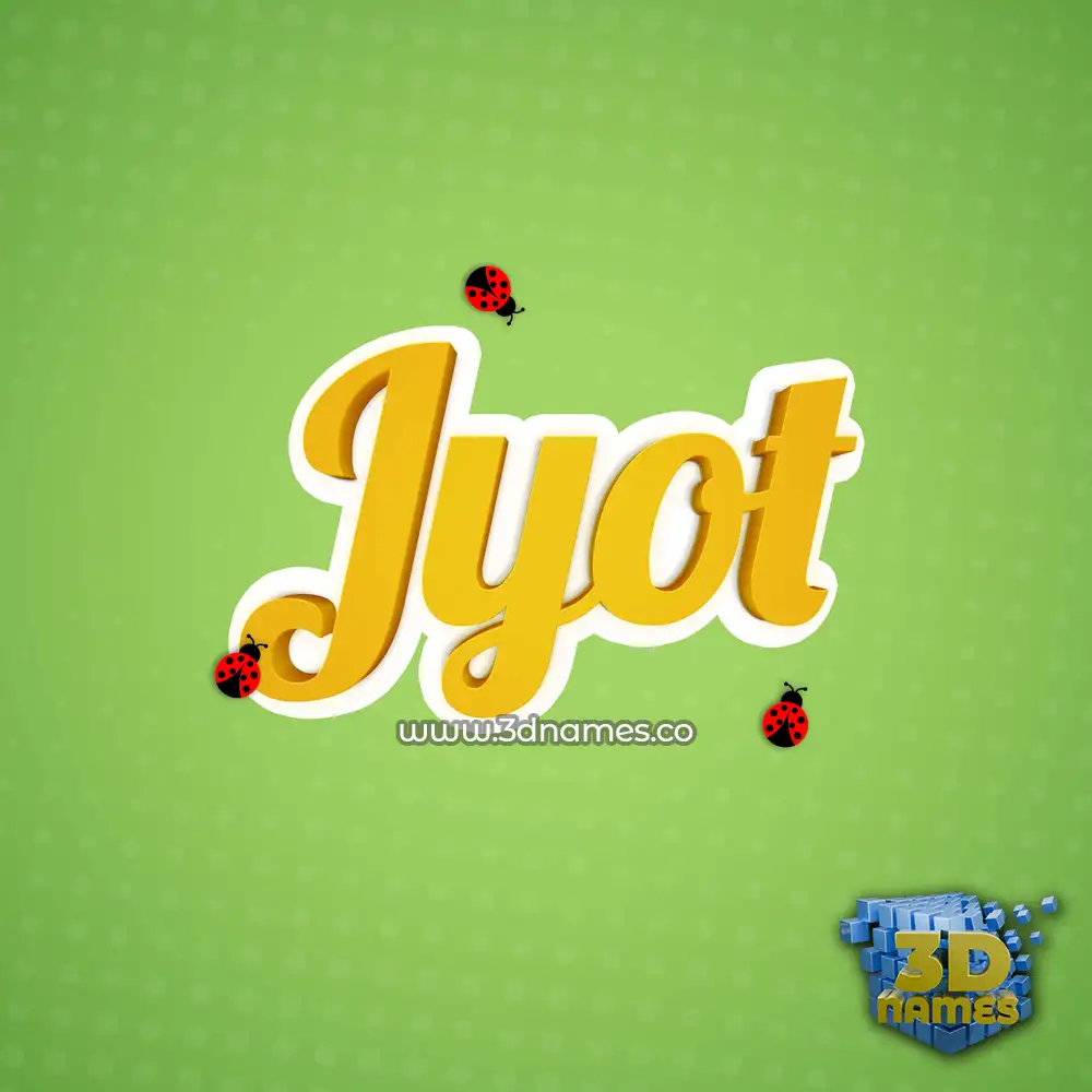 jyot in Ladybugs style - 3D name wallpaper