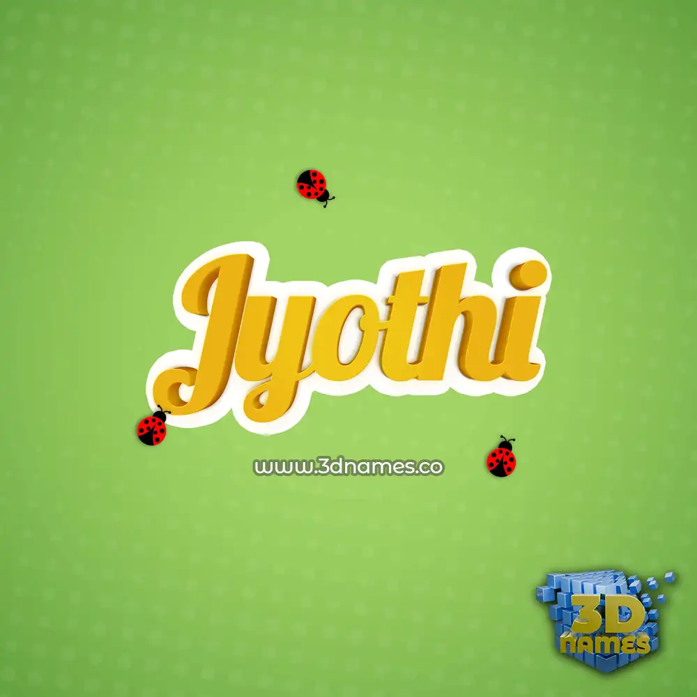 jyothi in Ladybugs style - 3D name wallpaper