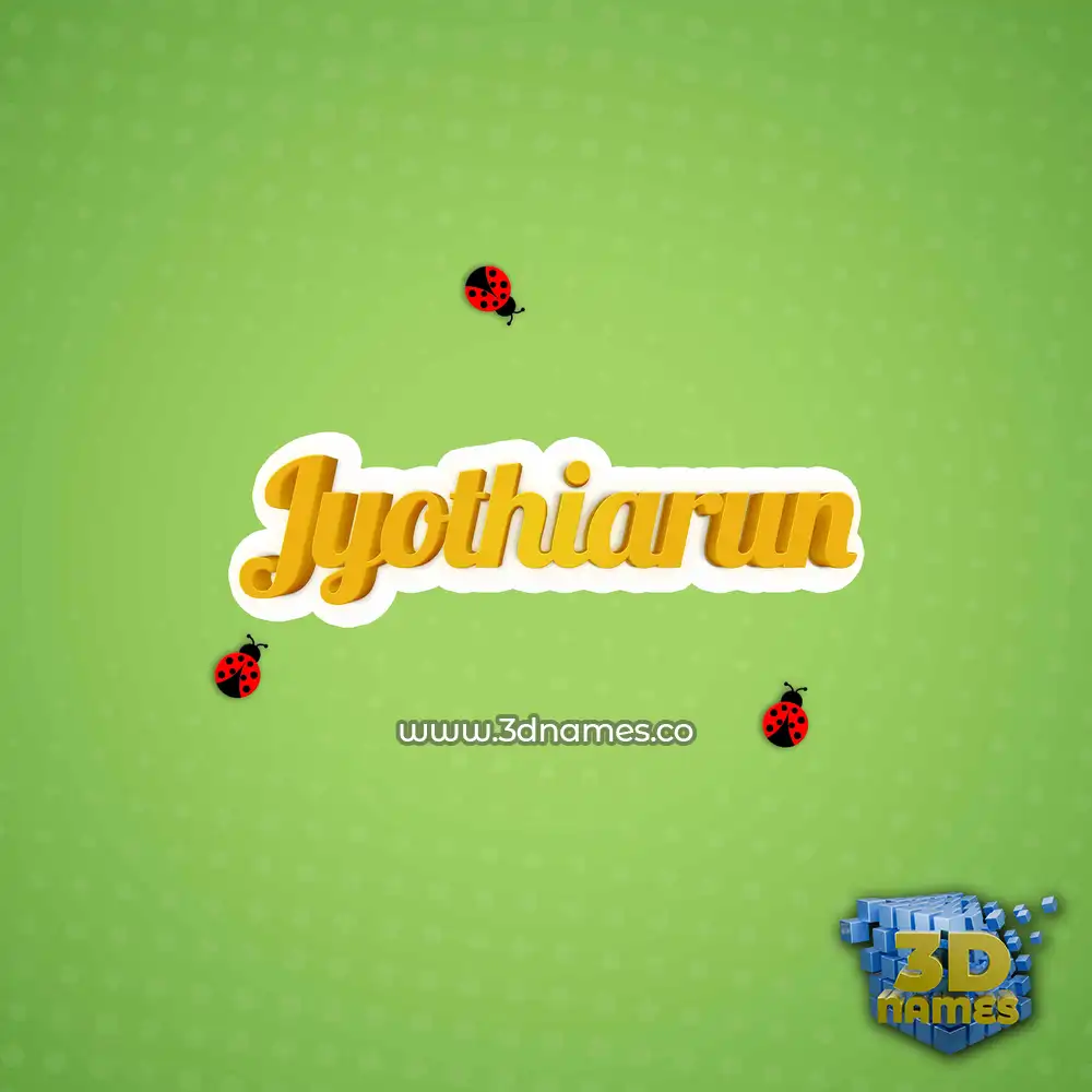 jyothiarun in Ladybugs style - 3D name wallpaper