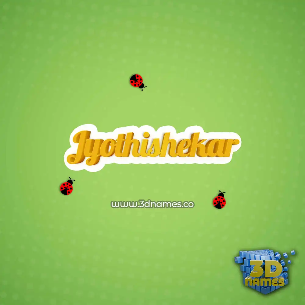 jyothishekar in Ladybugs style - 3D name wallpaper