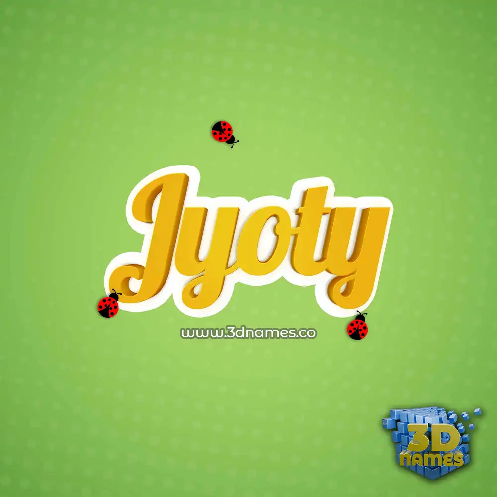 jyoty in Ladybugs style - 3D name wallpaper