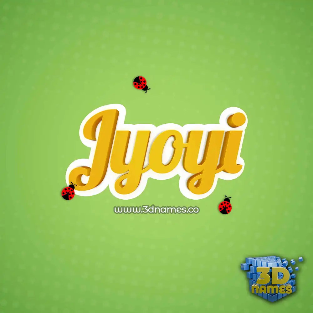 jyoyi in Ladybugs style - 3D name wallpaper