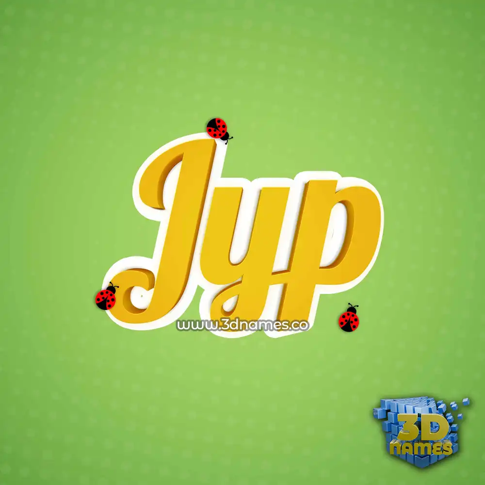 jyp in Ladybugs style - 3D name wallpaper