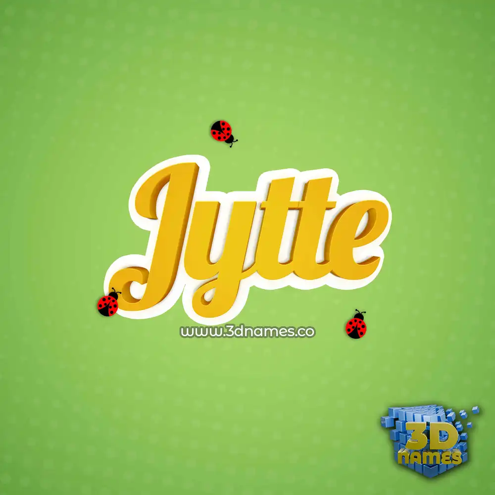 jytte in Ladybugs style - 3D name wallpaper