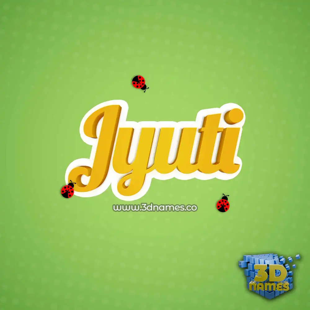 jyuti in Ladybugs style - 3D name wallpaper