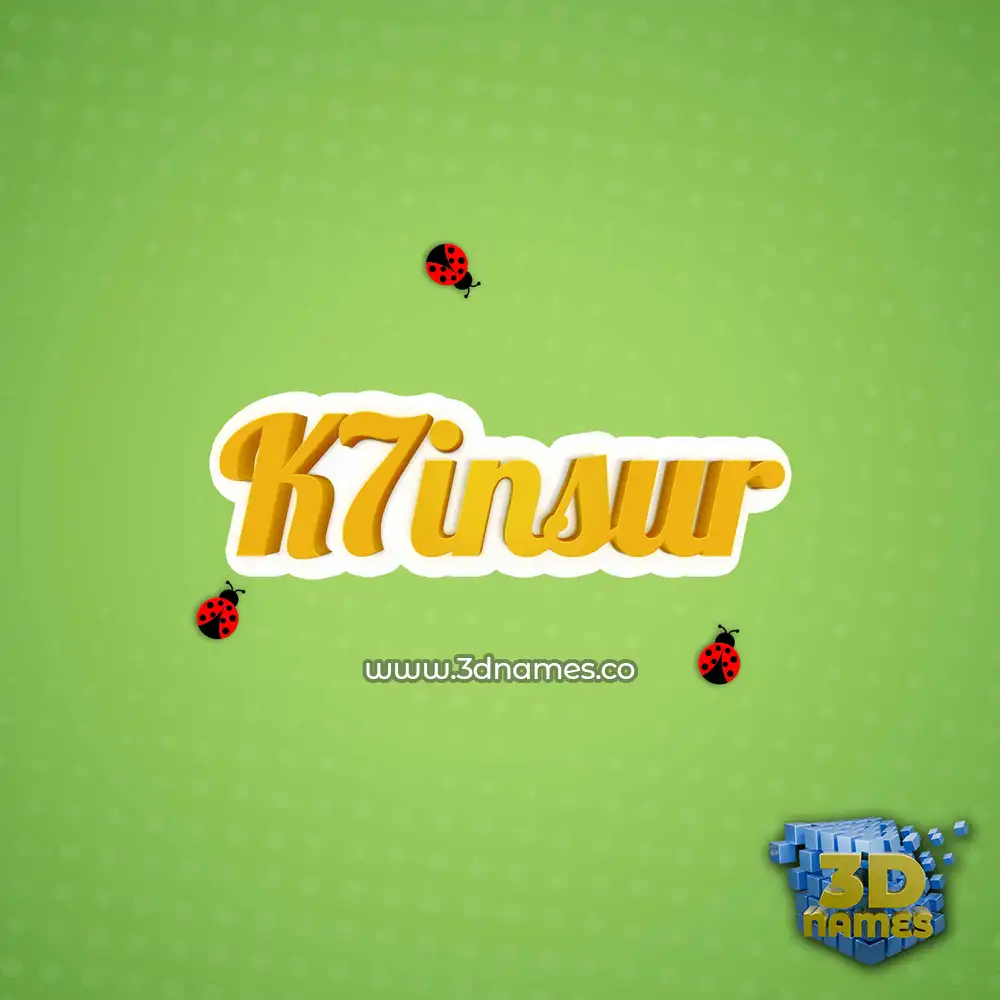 k7insur in Ladybugs style - 3D name wallpaper