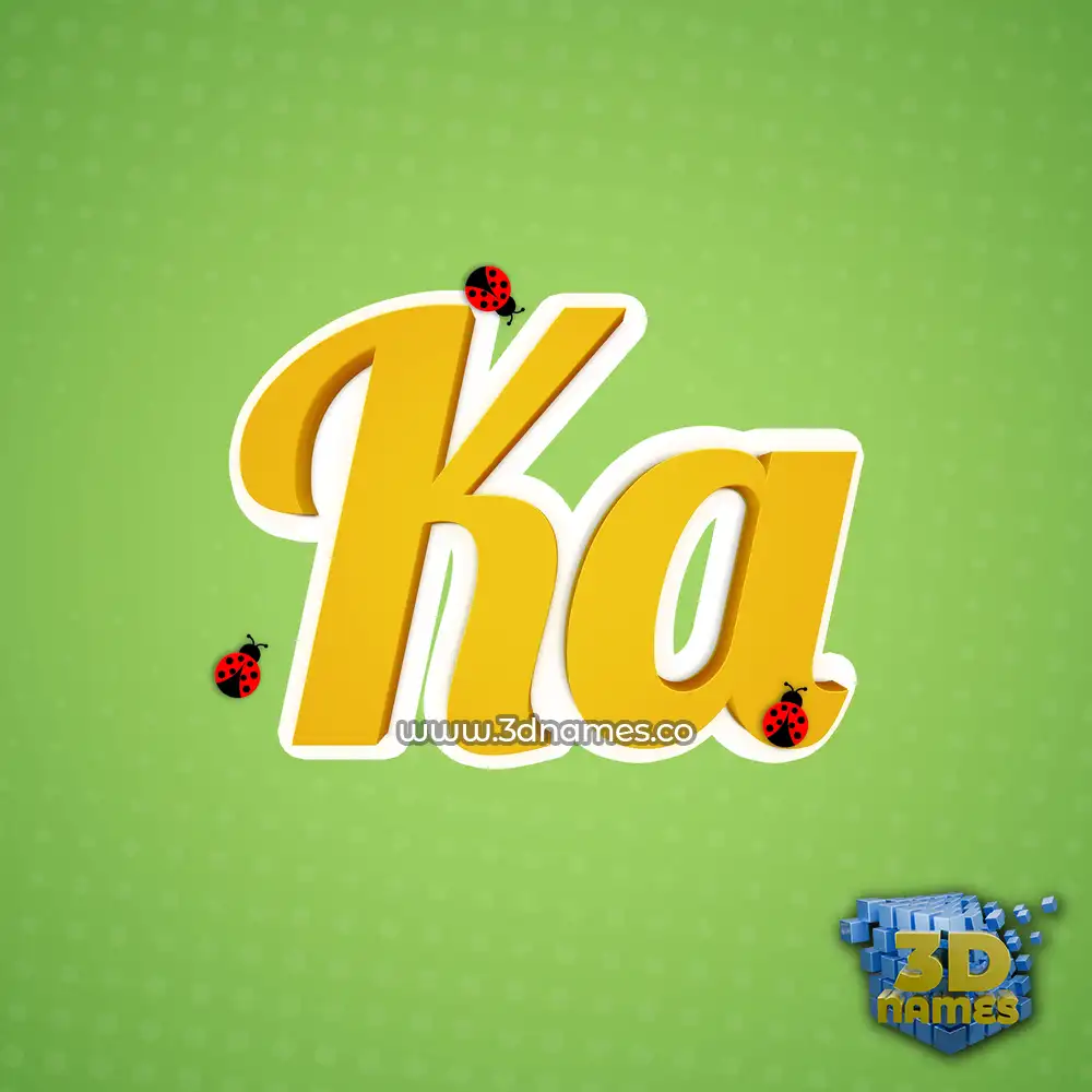 ka in Ladybugs style - 3D name wallpaper