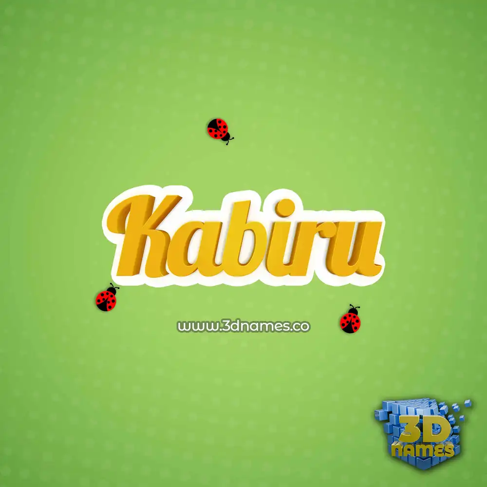 kabiru in Ladybugs style - 3D name wallpaper