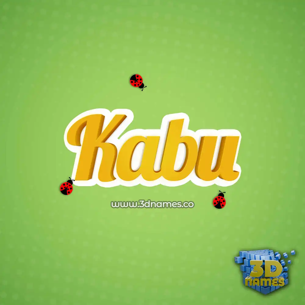 kabu in Ladybugs style - 3D name wallpaper