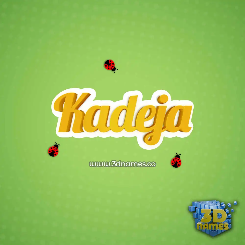 kadeja in Ladybugs style - 3D name wallpaper