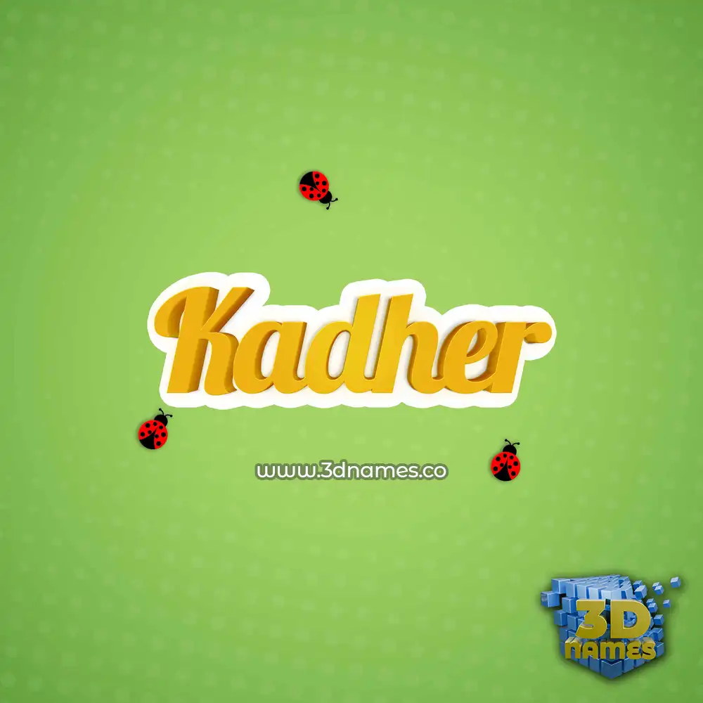 kadher in Ladybugs style - 3D name wallpaper