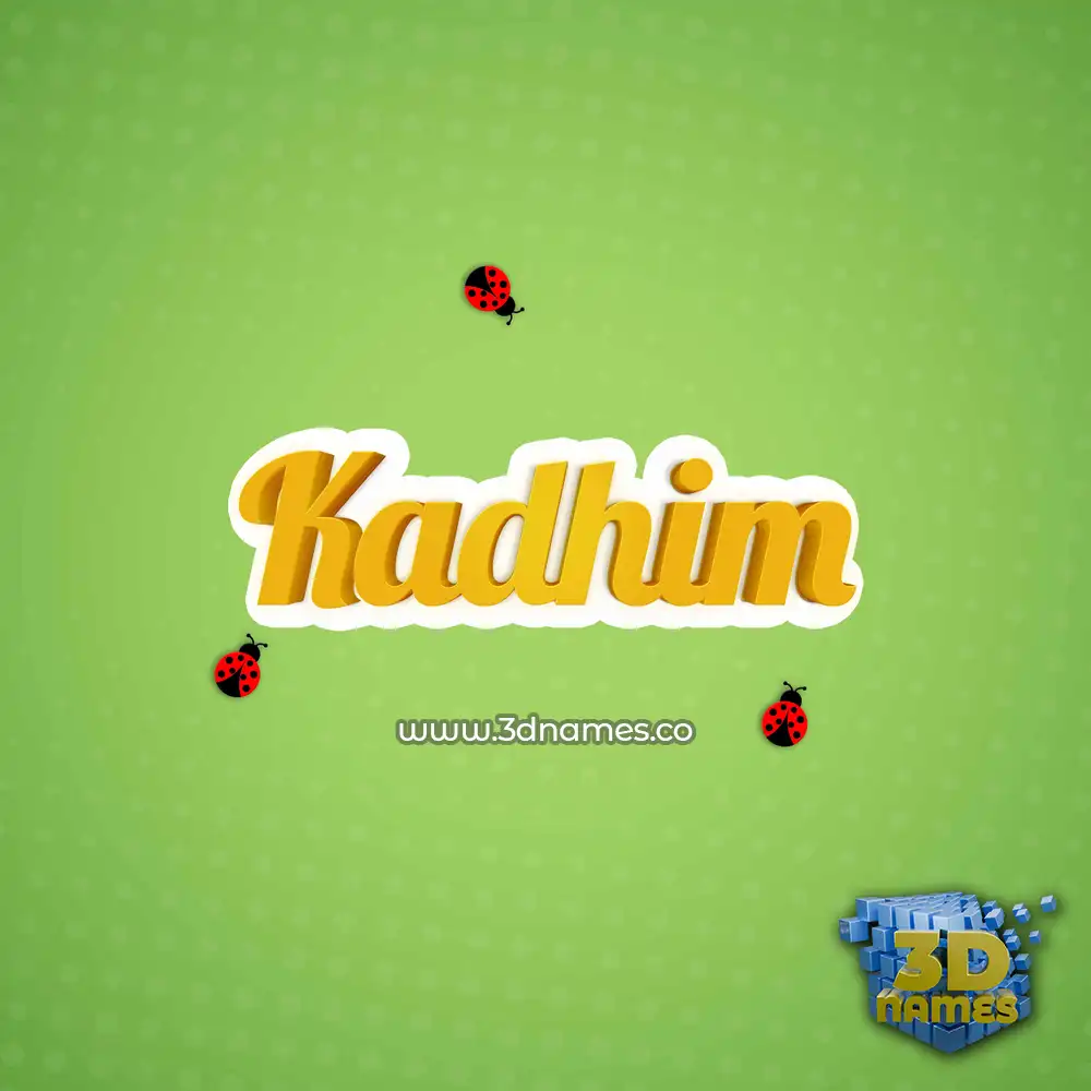 kadhim in Ladybugs style - 3D name wallpaper