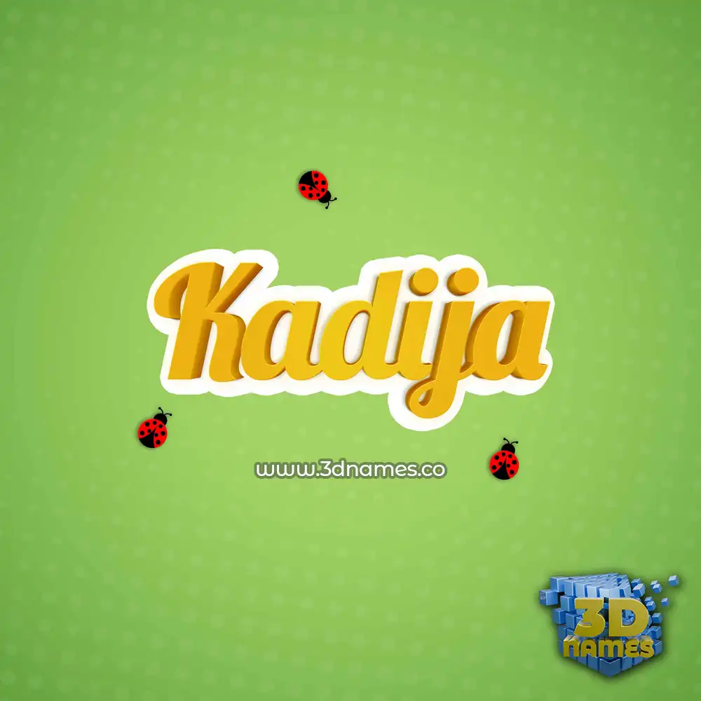 kadija in Ladybugs style - 3D name wallpaper