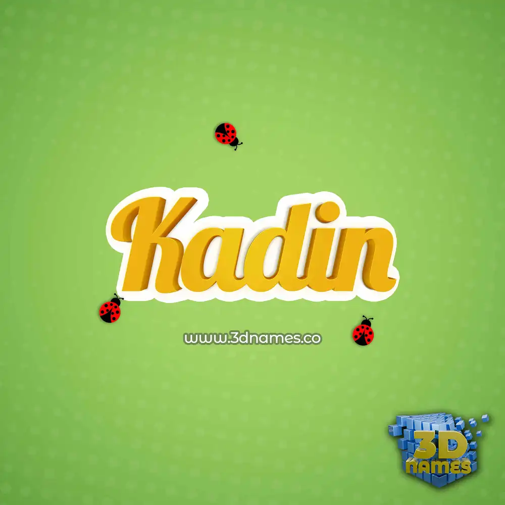 kadin in Ladybugs style - 3D name wallpaper
