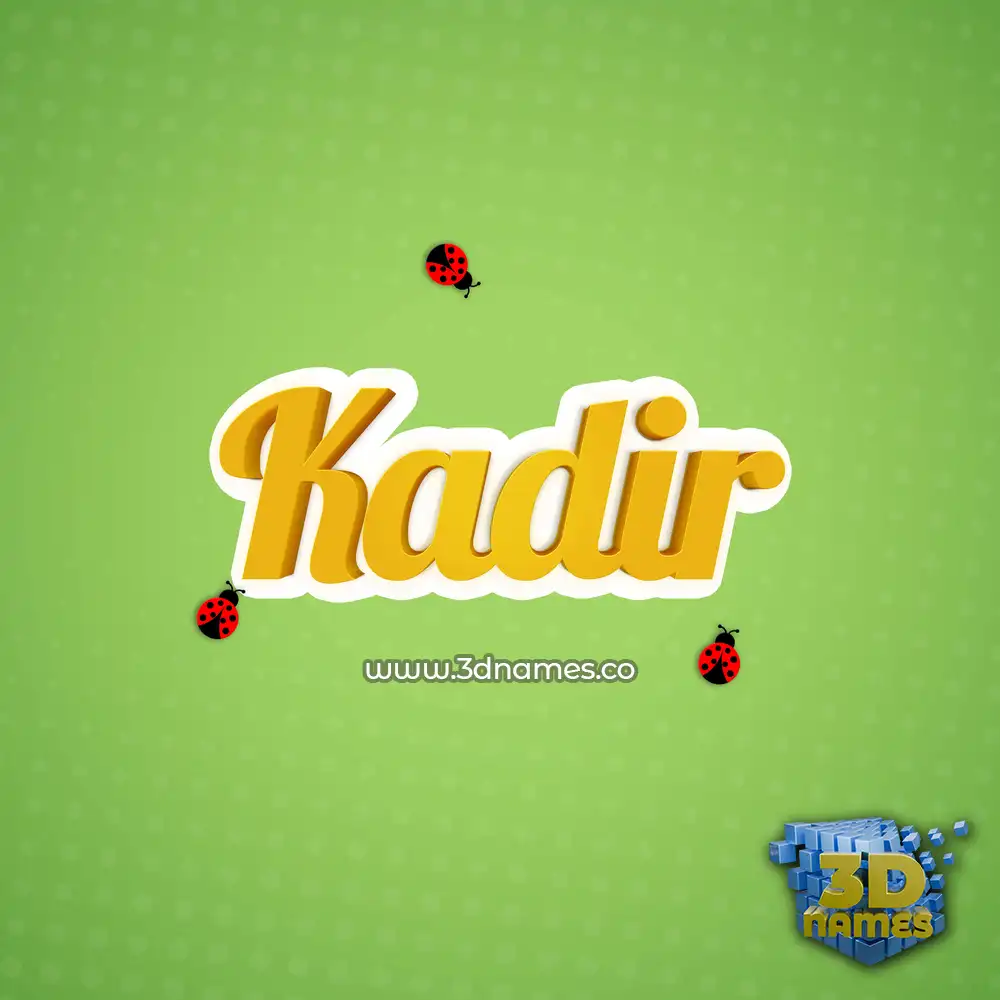 kadir in Ladybugs style - 3D name wallpaper