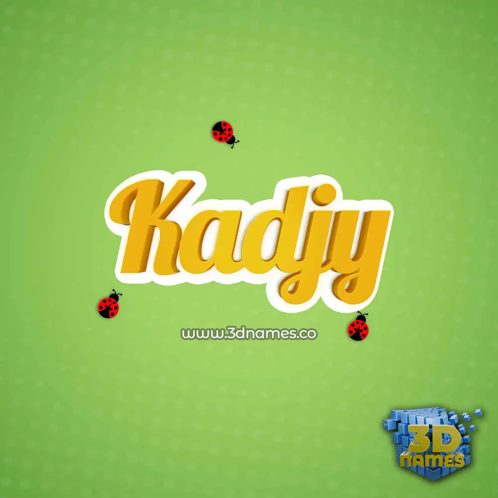 kadjy in Ladybugs style - 3D name wallpaper