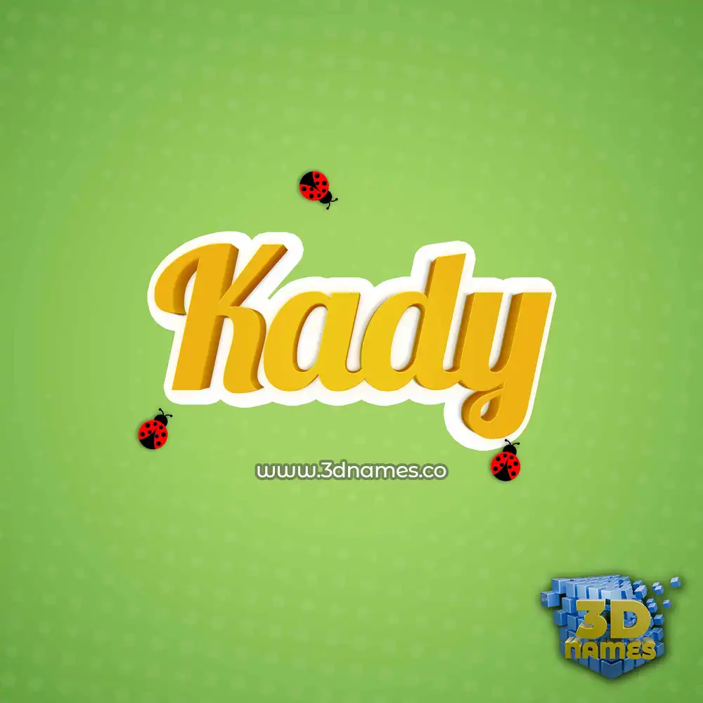 kady in Ladybugs style - 3D name wallpaper