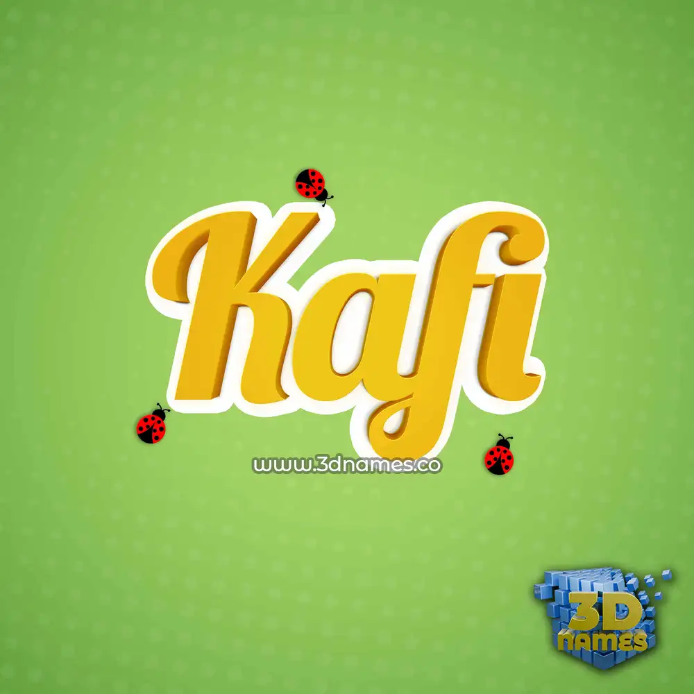 kafi in Ladybugs style - 3D name wallpaper