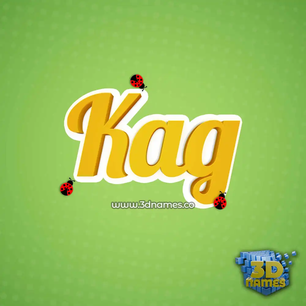 kag in Ladybugs style - 3D name wallpaper