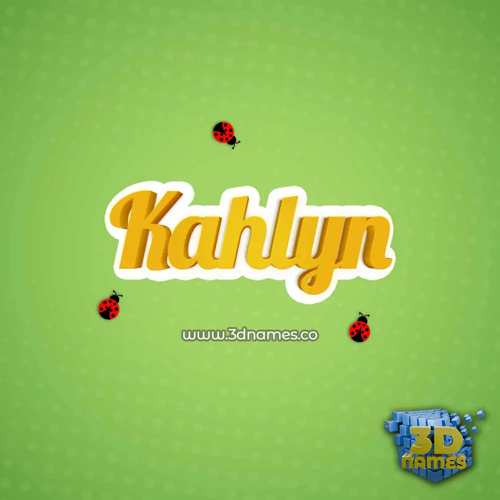 kahlyn in Ladybugs style - 3D name wallpaper