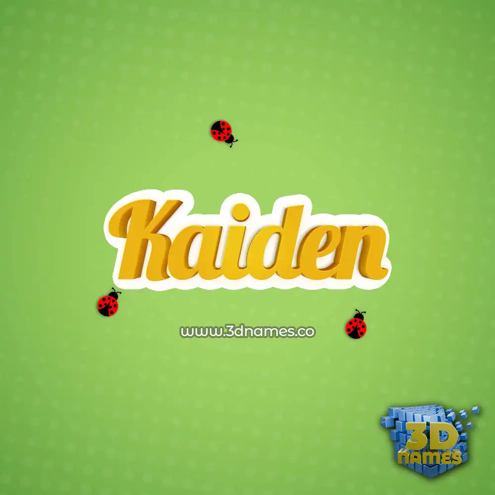 kaiden in Ladybugs style - 3D name wallpaper