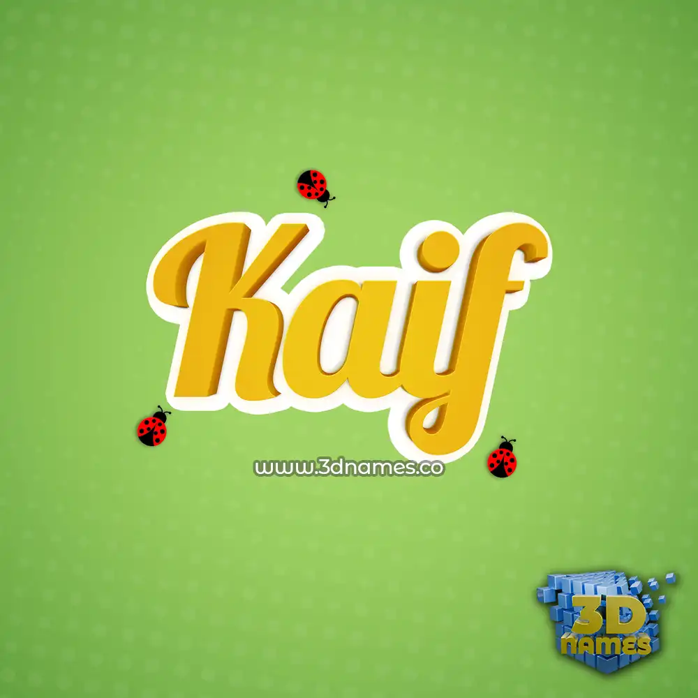 kaif in Ladybugs style - 3D name wallpaper