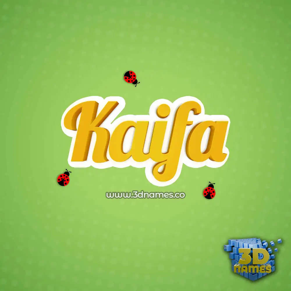 kaifa in Ladybugs style - 3D name wallpaper