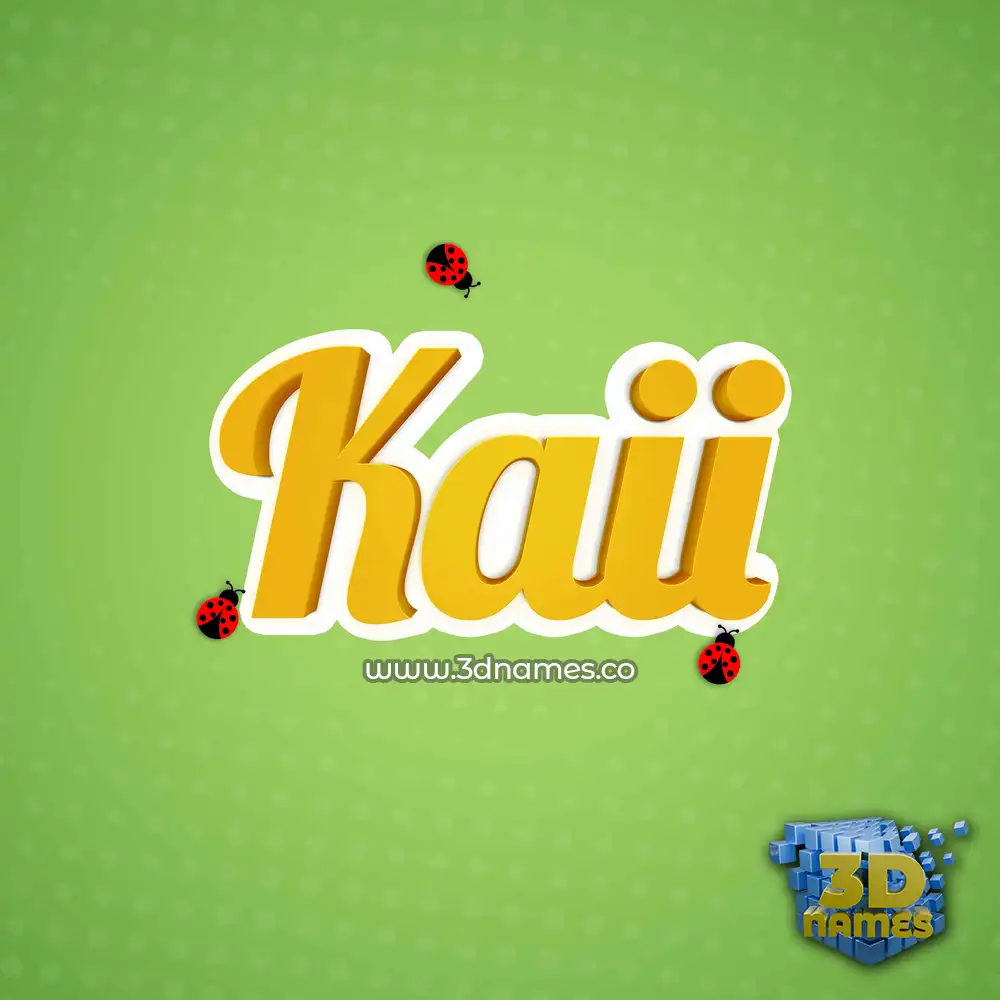 kaii in Ladybugs style - 3D name wallpaper