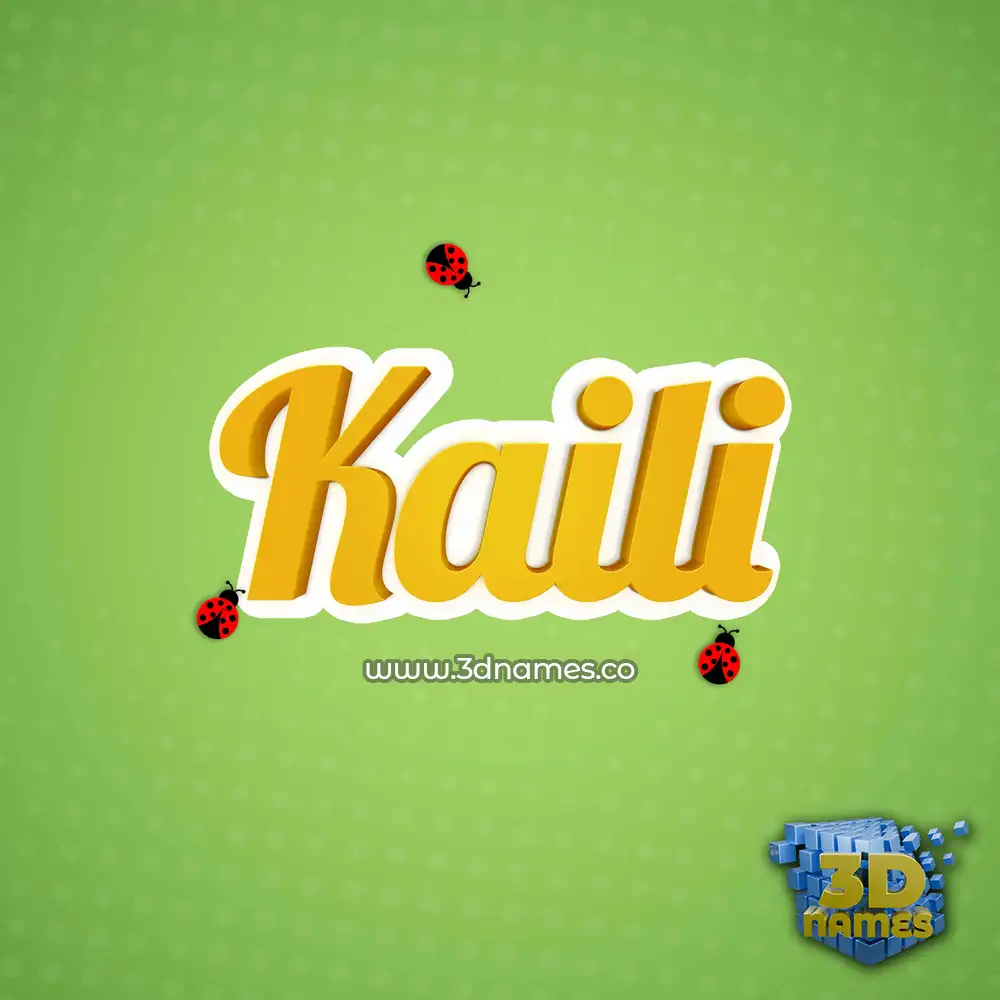 kaili in Ladybugs style - 3D name wallpaper