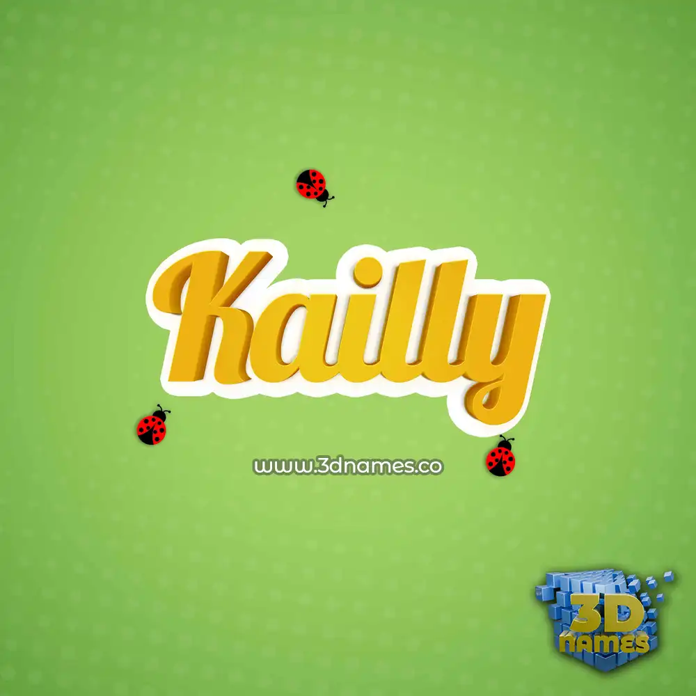 kailly in Ladybugs style - 3D name wallpaper