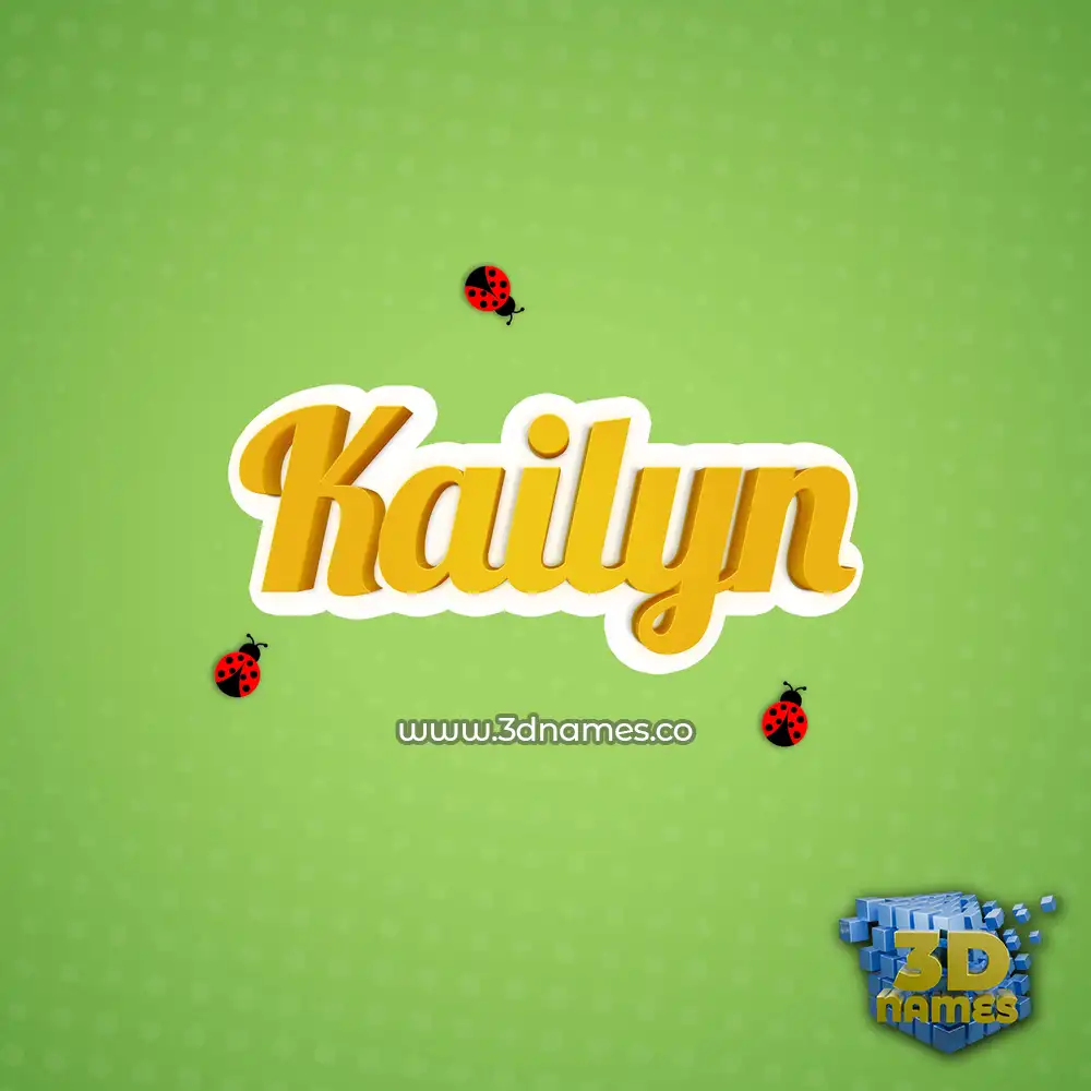 kailyn in Ladybugs style - 3D name wallpaper