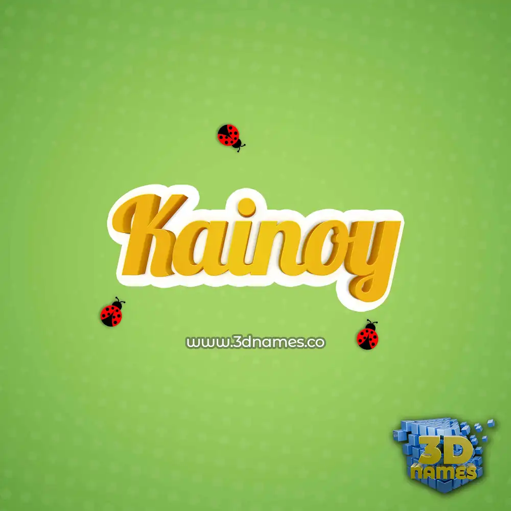 kainoy in Ladybugs style - 3D name wallpaper