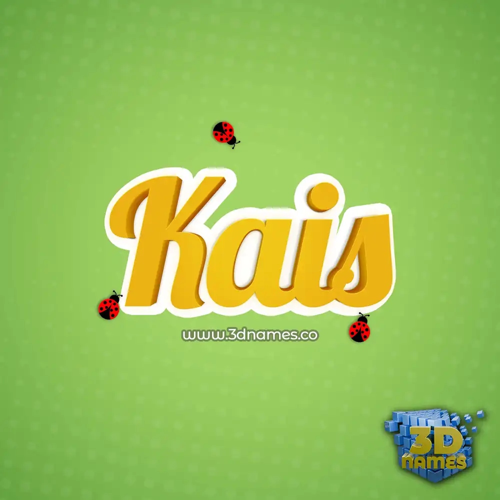 kais in Ladybugs style - 3D name wallpaper