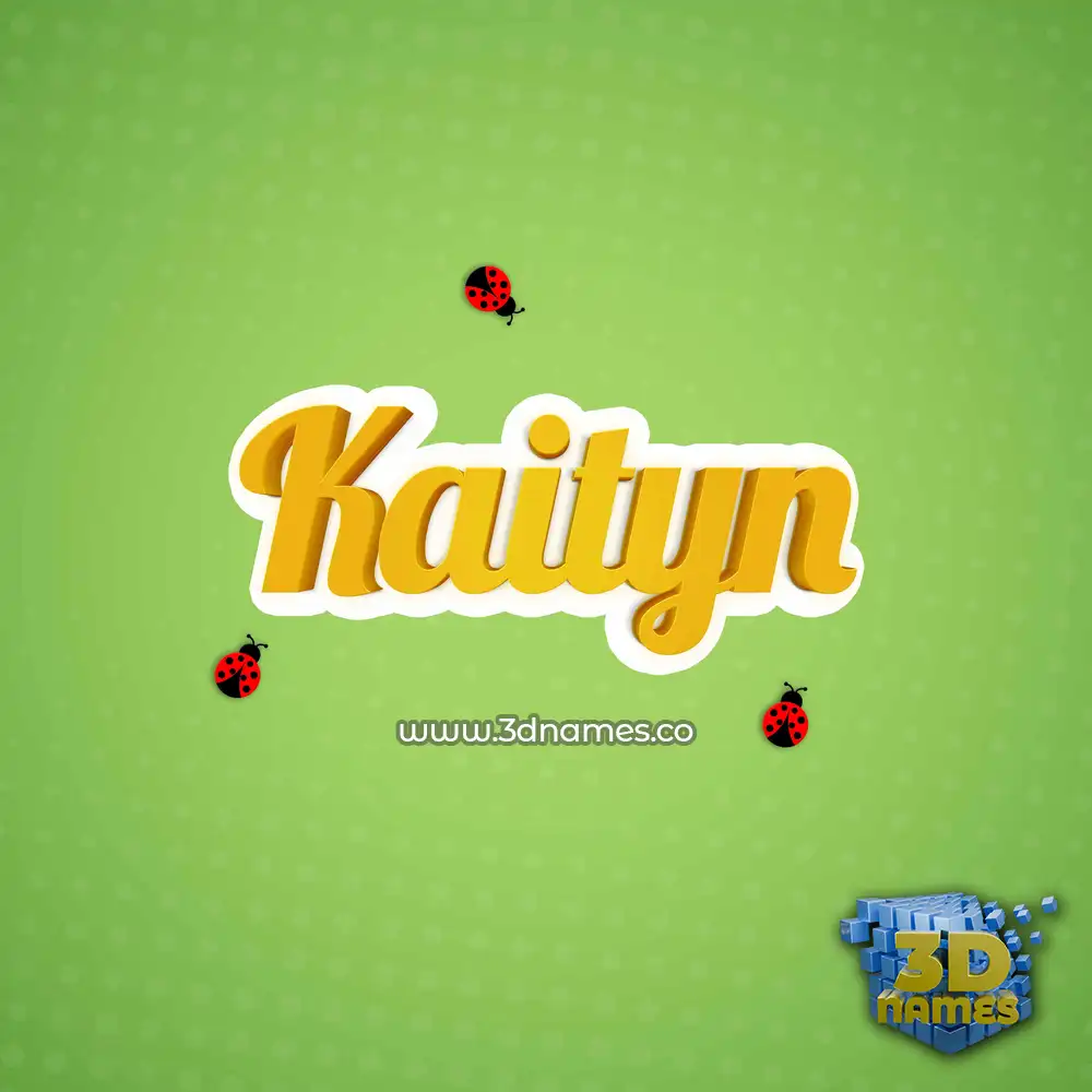 kaityn in Ladybugs style - 3D name wallpaper