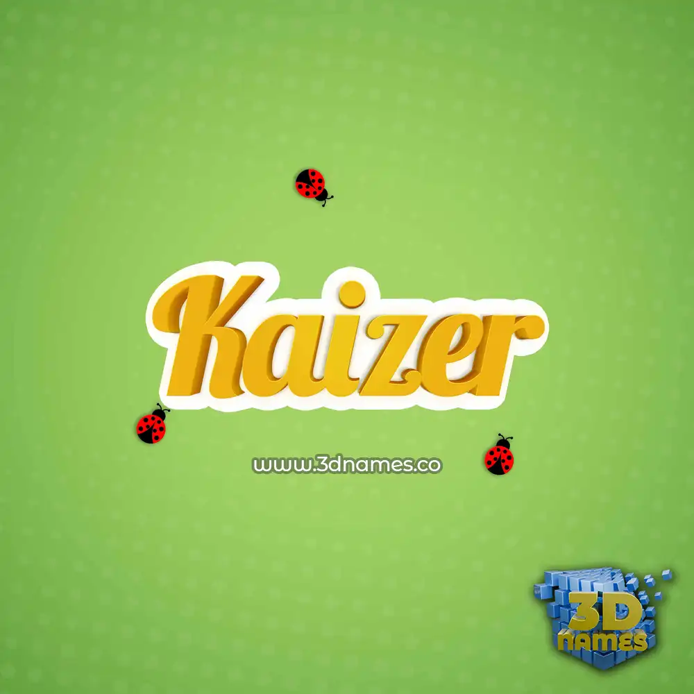 kaizer in Ladybugs style - 3D name wallpaper