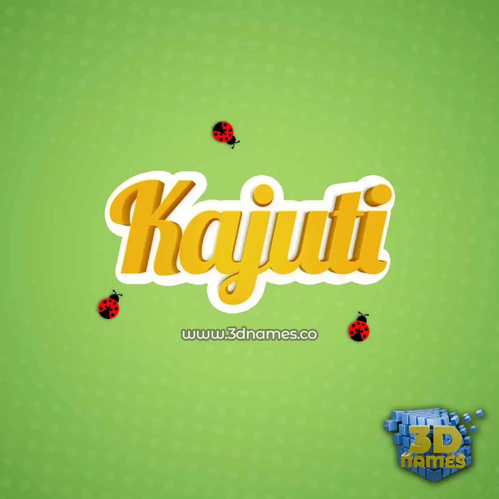 kajuti in Ladybugs style - 3D name wallpaper