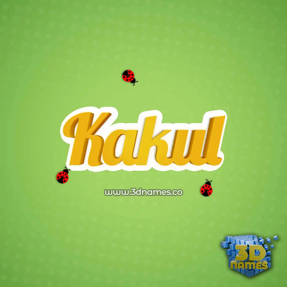 kakul in Ladybugs style - 3D name wallpaper