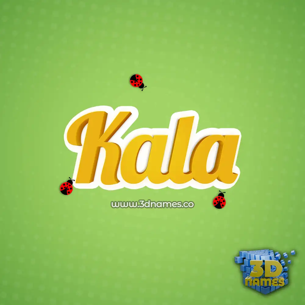 kala in Ladybugs style - 3D name wallpaper
