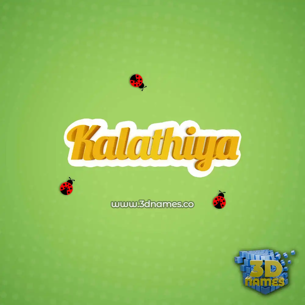 kalathiya in Ladybugs style - 3D name wallpaper