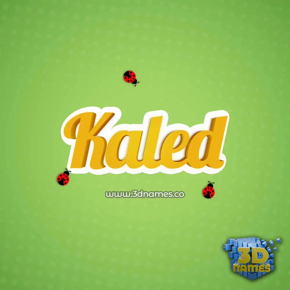 kaled in Ladybugs style - 3D name wallpaper