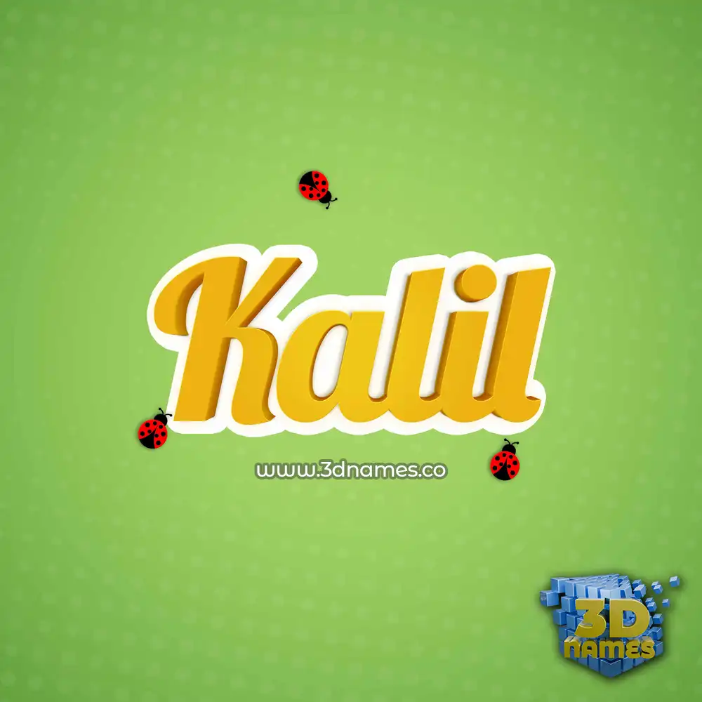 kalil in Ladybugs style - 3D name wallpaper